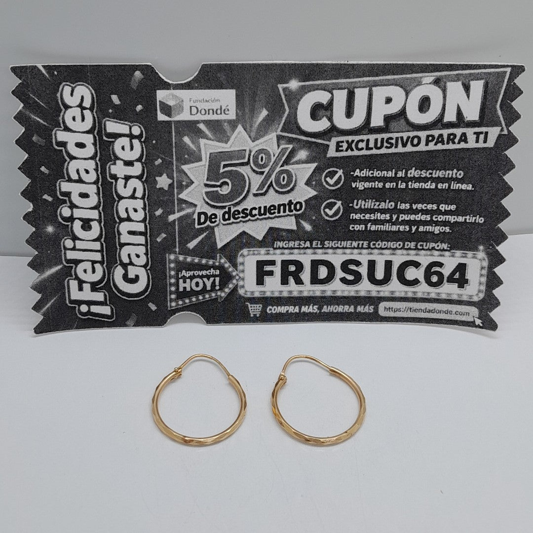 ARRACADAS PAR ORO 14 K 1,10 GRMS (SEMINUEVO)