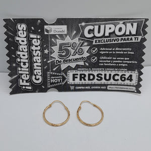 ARRACADAS PAR ORO 14 K 1,10 GRMS (SEMINUEVO)