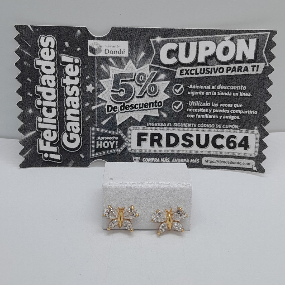 BROQUELES PAR ORO 14 K 2,60 GRMS (SEMINUEVO)