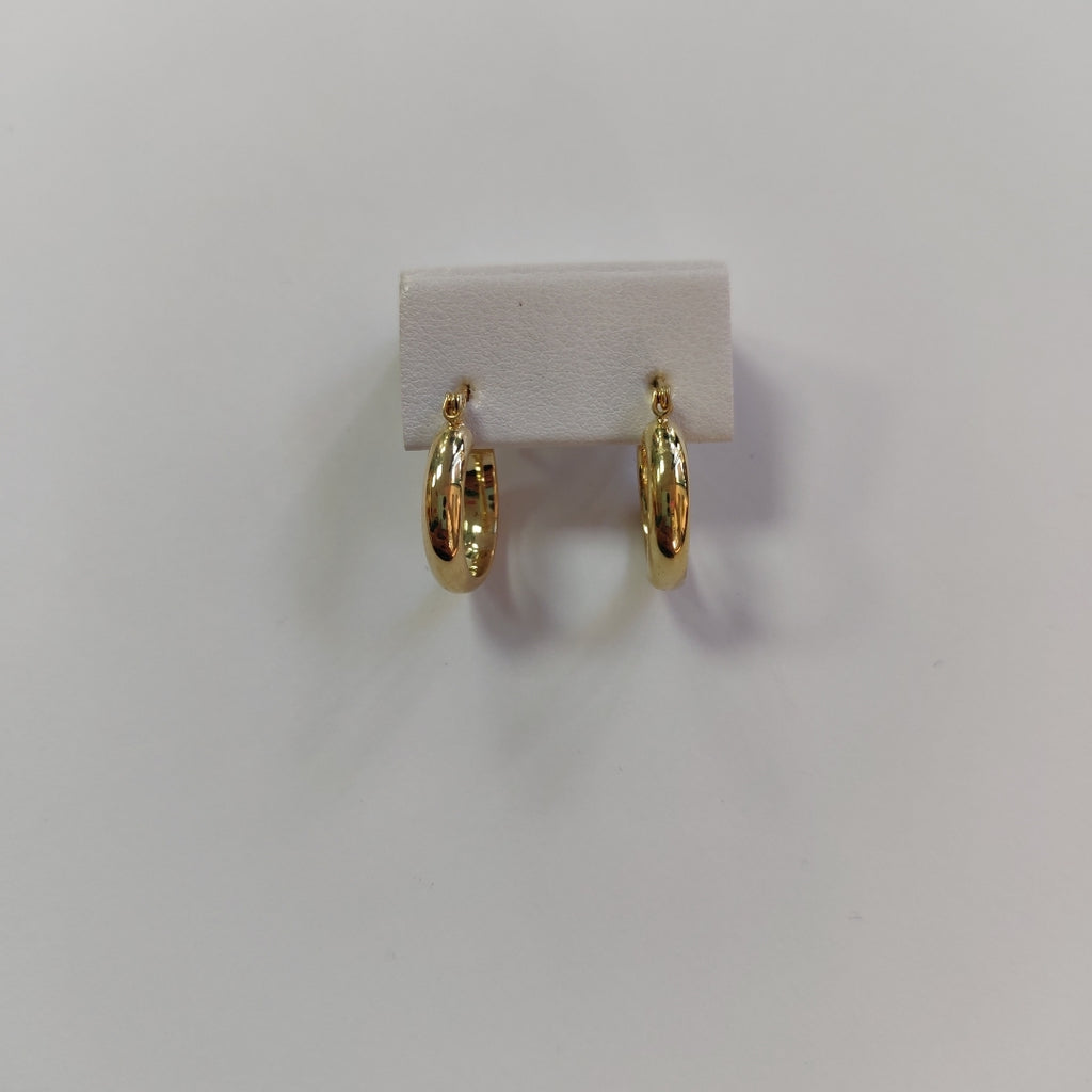 ARETES ARRACADA LISA 14K 1.6 GR (NUEVO)