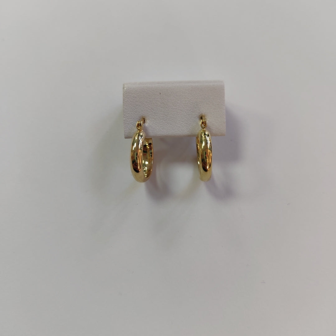 ARETES ARRACADA LISA 14K 1.6 GR (NUEVO)