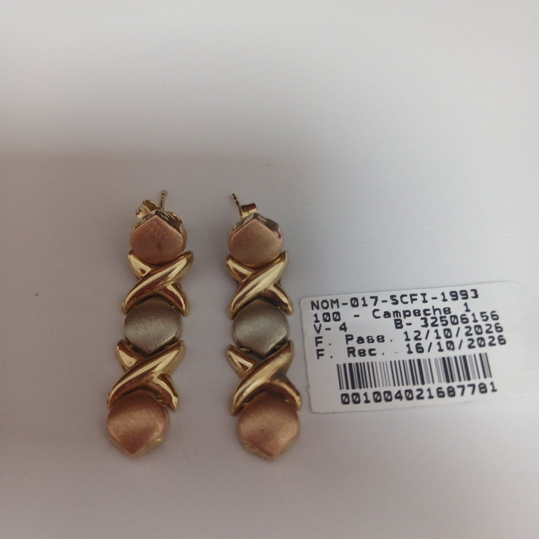 ARETES PAR ORO 14 K 4,30 GRMS (SEMINUEVO)