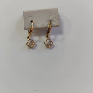 ARETES ARRACADAS CON DIJE 14K 2.4 GR (NUEVO)