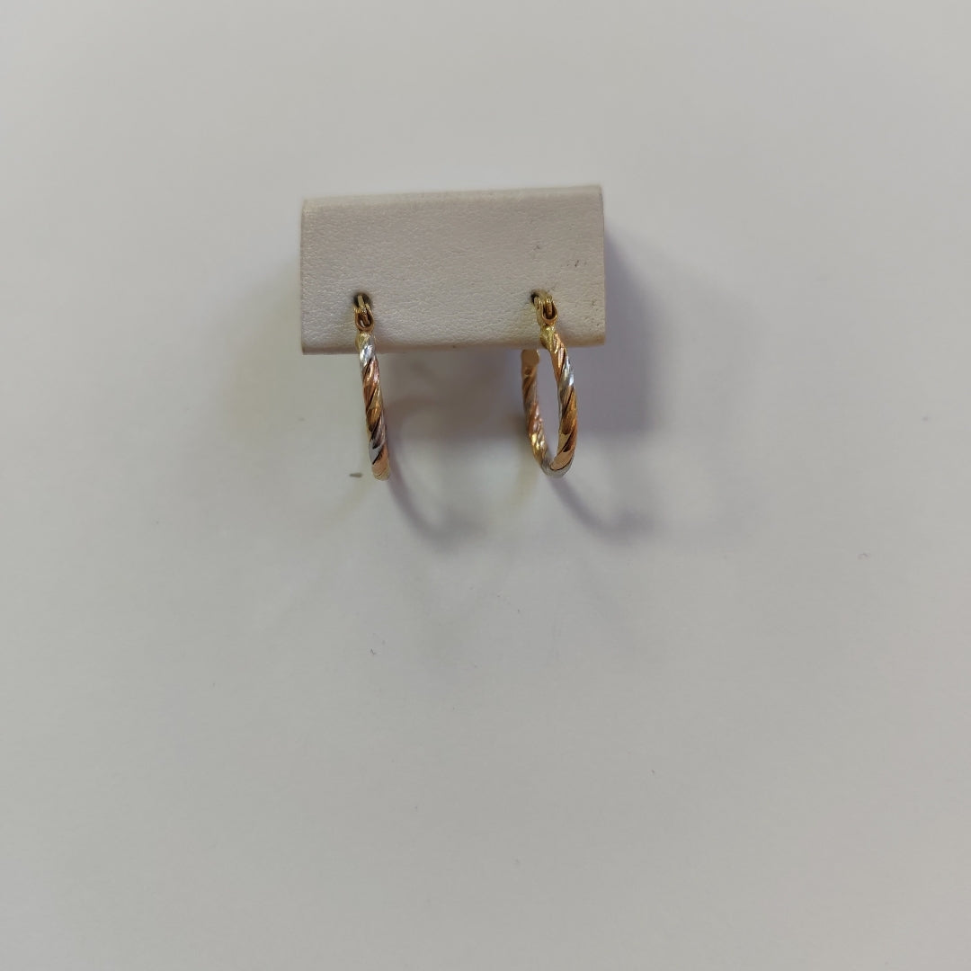 ARETES ARRACADAS COMBINADAS 14K 2.1 GR (NUEVO)