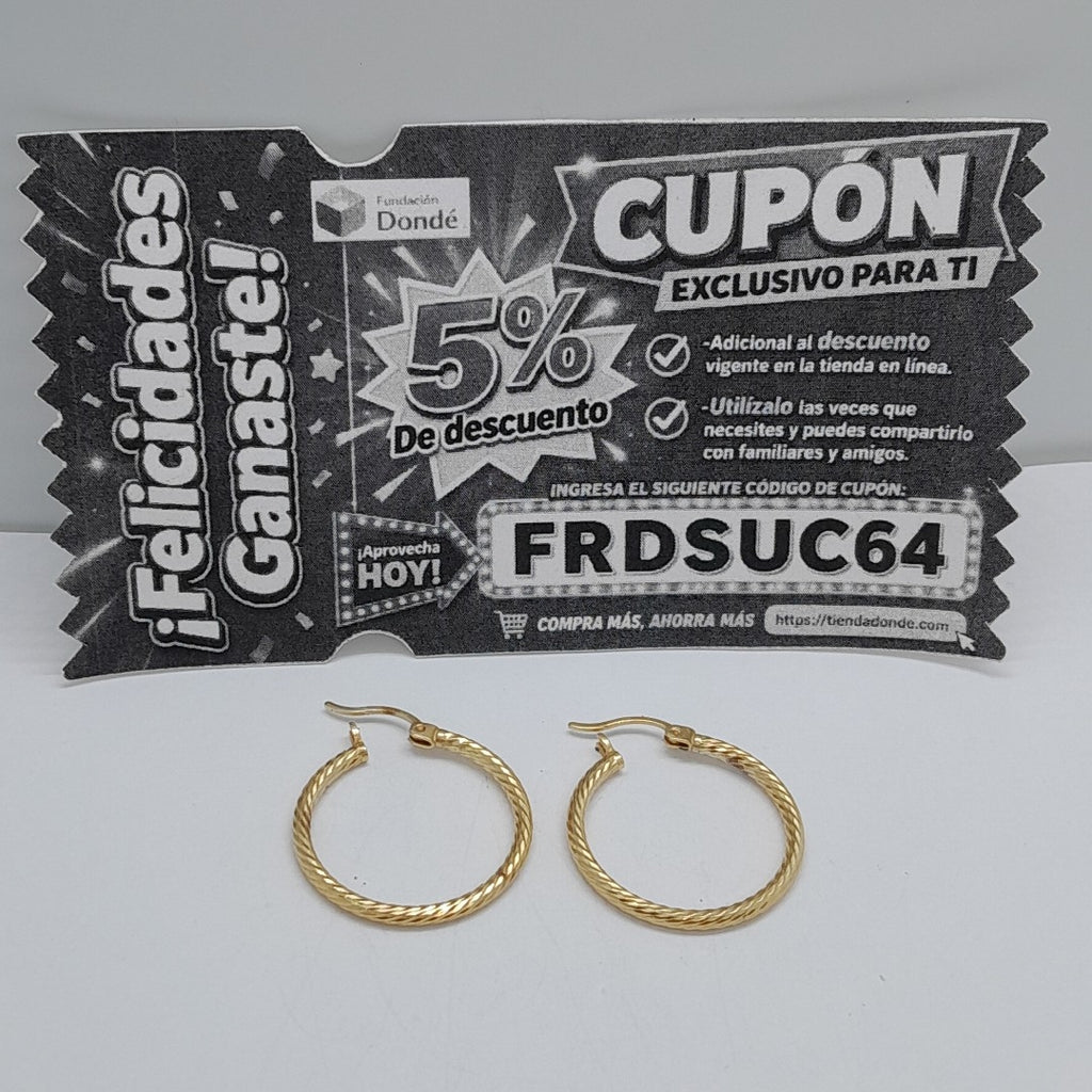 ARRACADAS PAR ORO 14 K 2,20 GRMS (SEMINUEVO)
