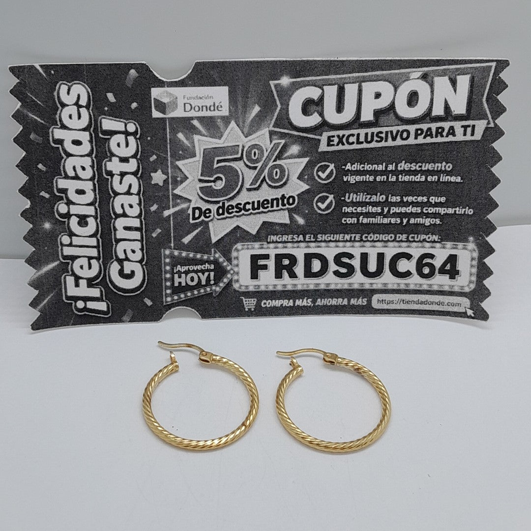 ARRACADAS PAR ORO 14 K 2,20 GRMS (SEMINUEVO)