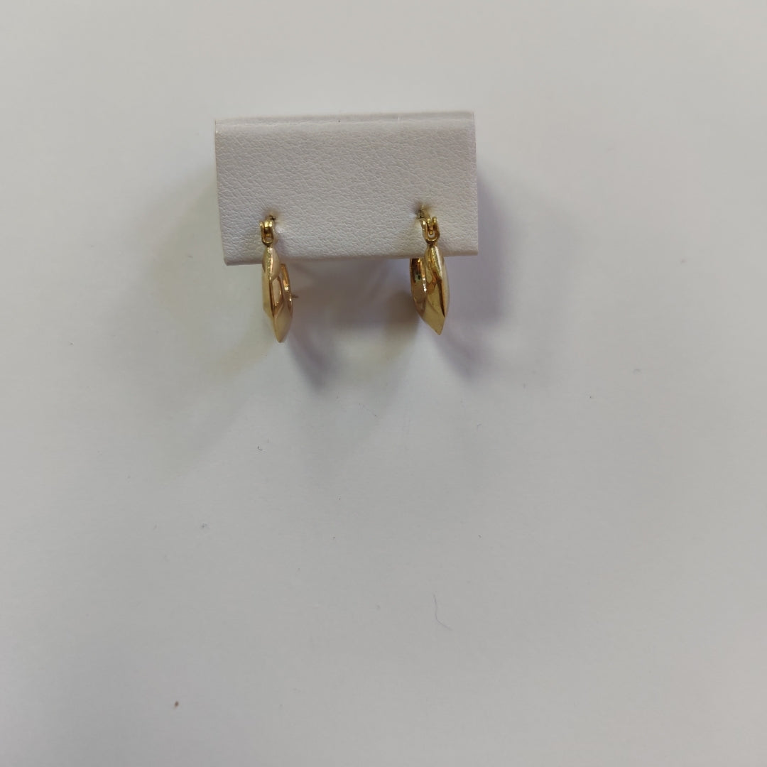 ARETES TEJIDO ARRACADA FACETADA 14K 1.3 GR (NUEVO)