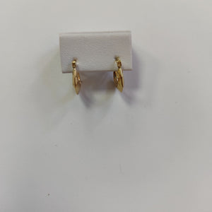 ARETES TEJIDO ARRACADA FACETADA 14K 1.3 GR (NUEVO)