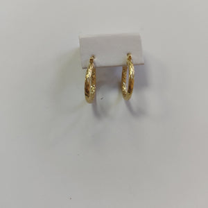 ARETES ARRACADAS LABRADAS 14K 2 GR (NUEVO)
