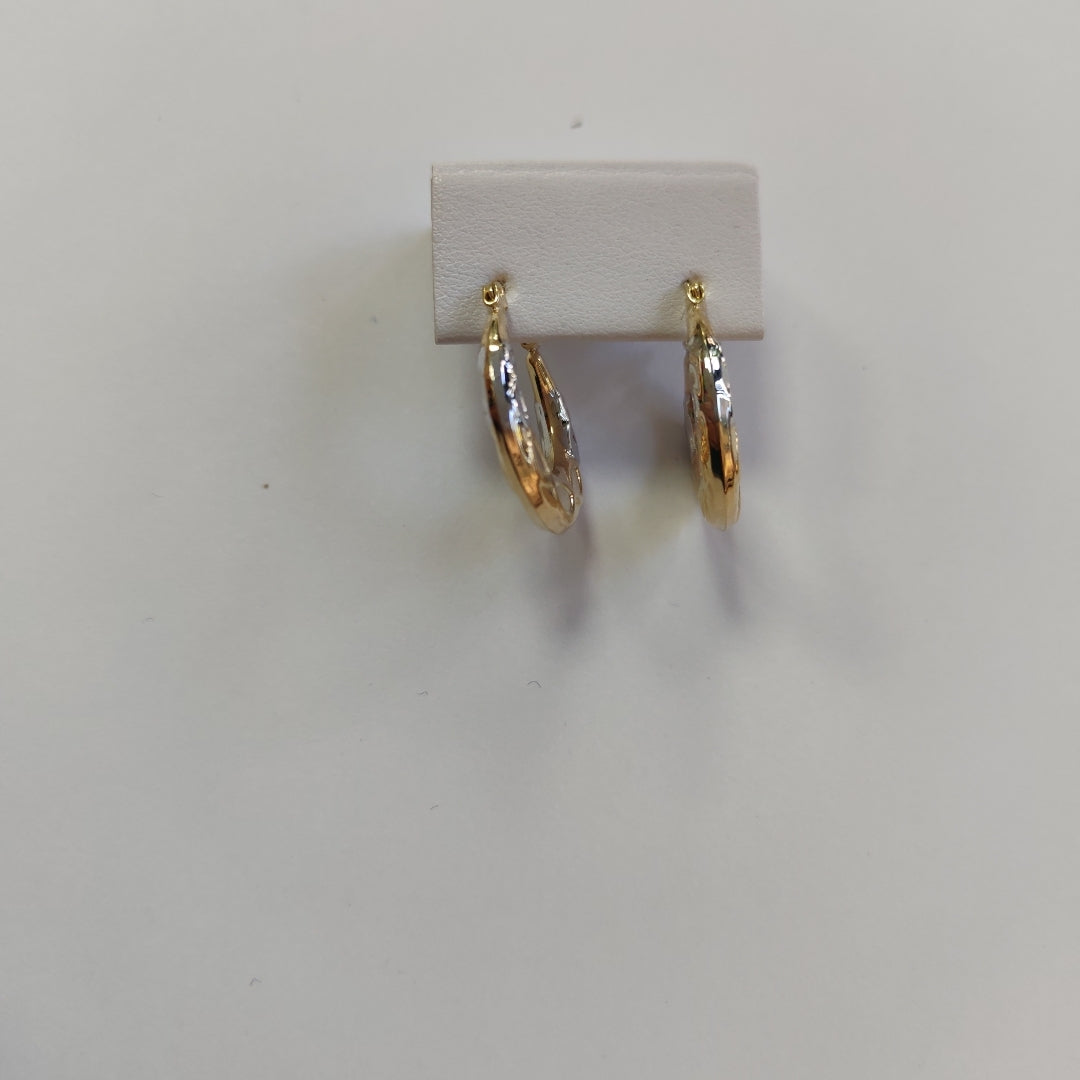 ARETES ARRACADAS COMBINADAS CON INFINITO 14K 2.3 GR (NUEVO)