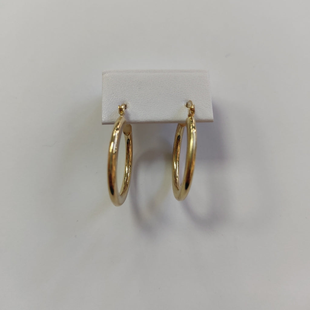 ARETES TEJIDO ARRACADA LISA 14K 2.1 GR (NUEVO)