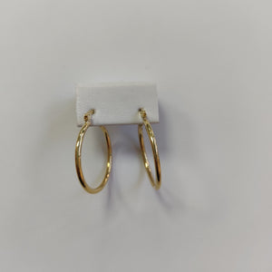 ARETES TEJIDO ARRACADAS LISAS 14K 1.5 GR (NUEVO)