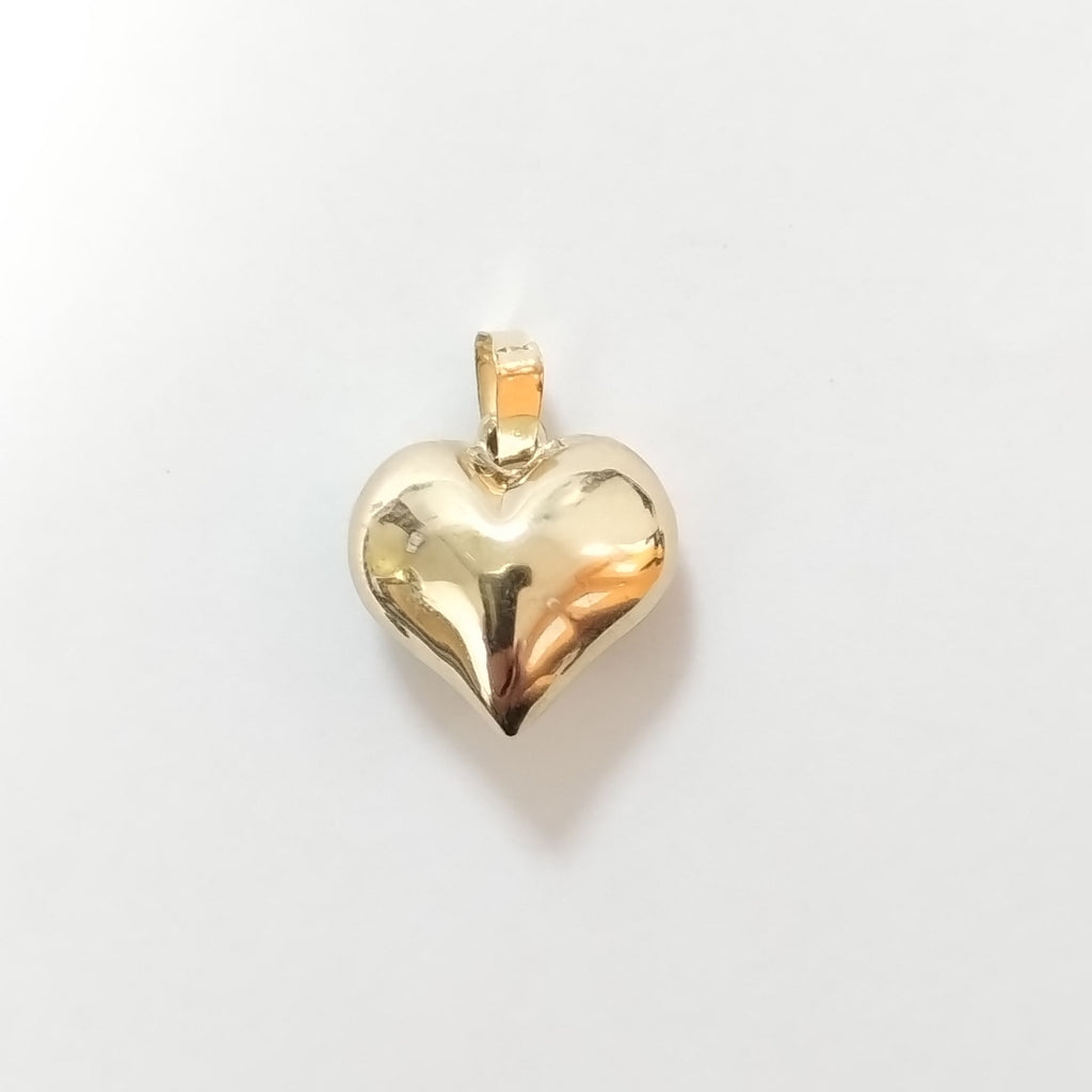 DIJE TEJIDO CORAZON LISO 14K 1 GR (NUEVO)