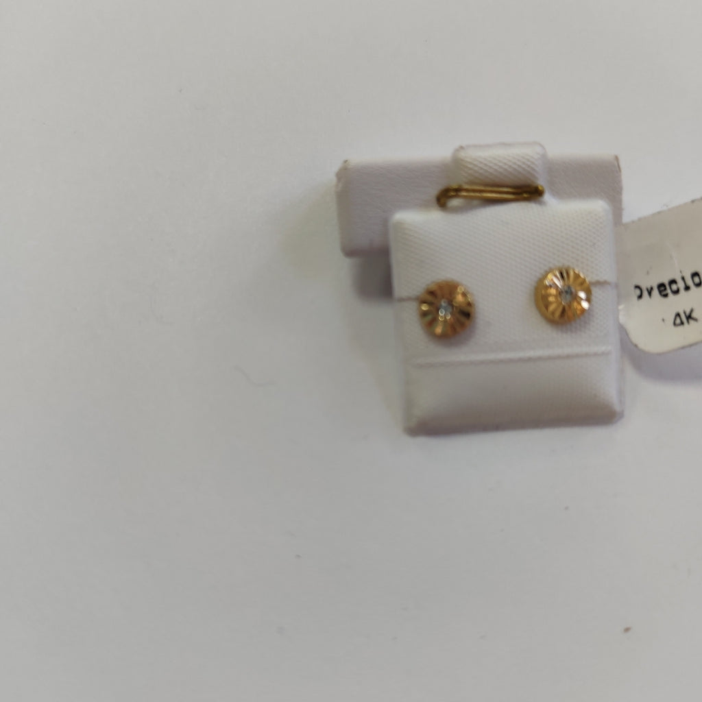 BROQUELES BROQUEL FIG BOTON C CIRCONIA 14K 0.2916 GR (NUEVO)