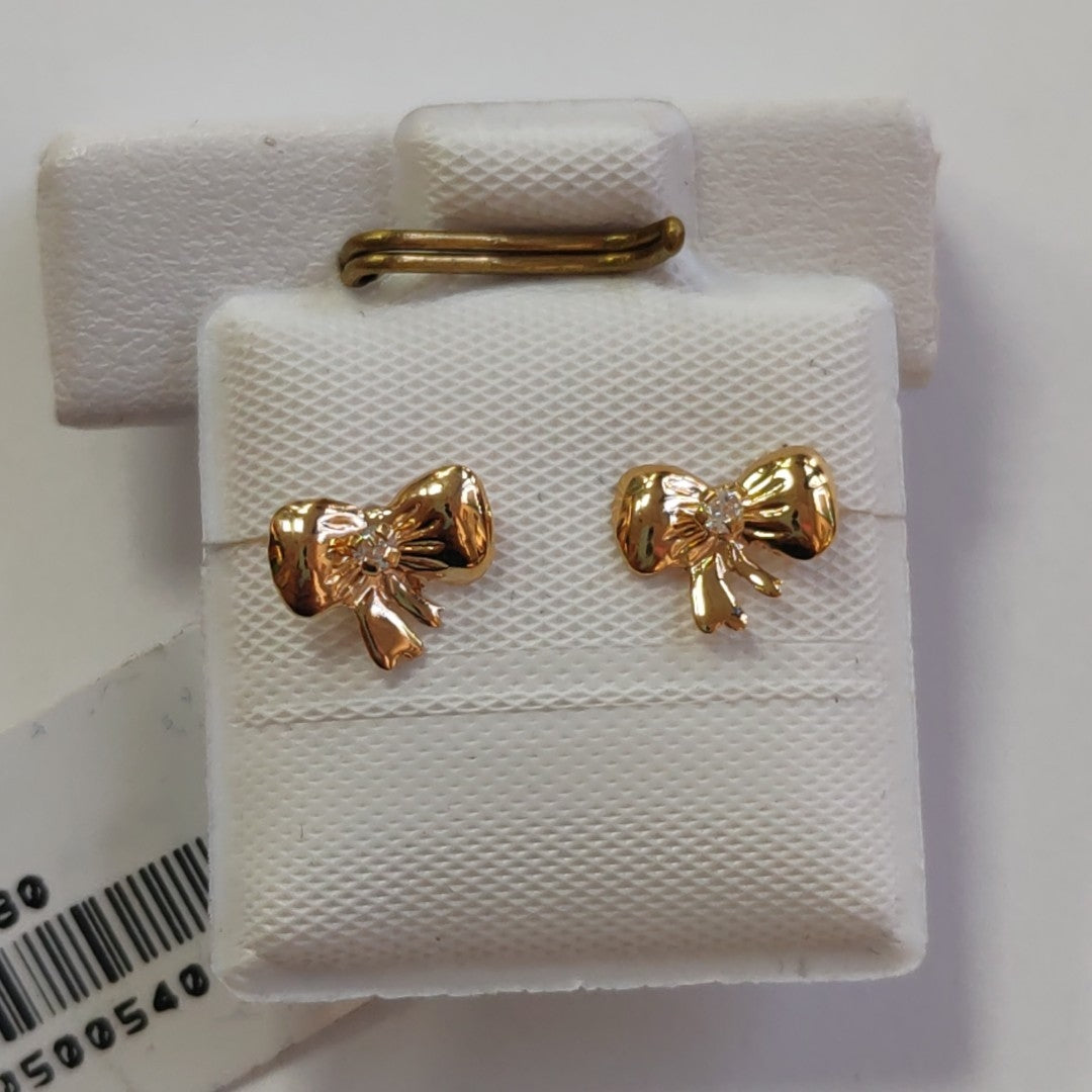 BROQUELES BROQUEL FIG MOÑO C CIRCONIA 14K 0.2441 GR (NUEVO)