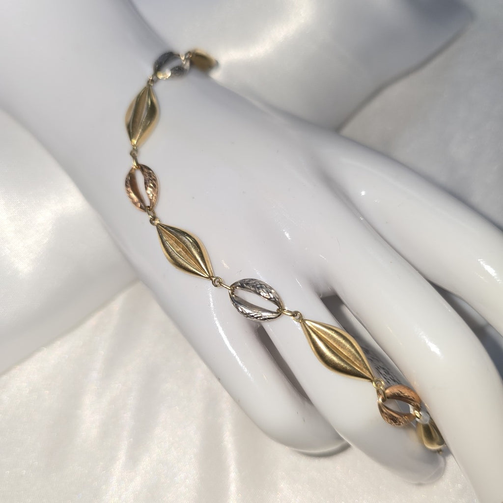 PULSERA ORO COMBINADO 14 K 5.1 GRMS (SEMINUEVO)