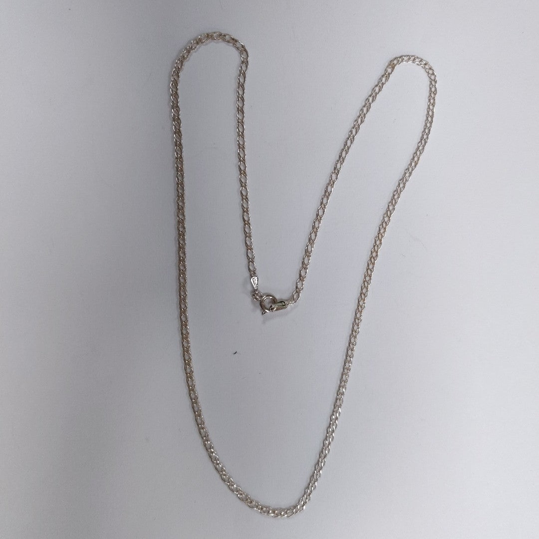 CADENA TEJIDO ESLABONES PLATA .925 55 CM 3.9 GR (NUEVO)
