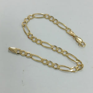 PULSERAS DAMA 3X1 AMARILLA ORO 14K 4.1 (NUEVO)