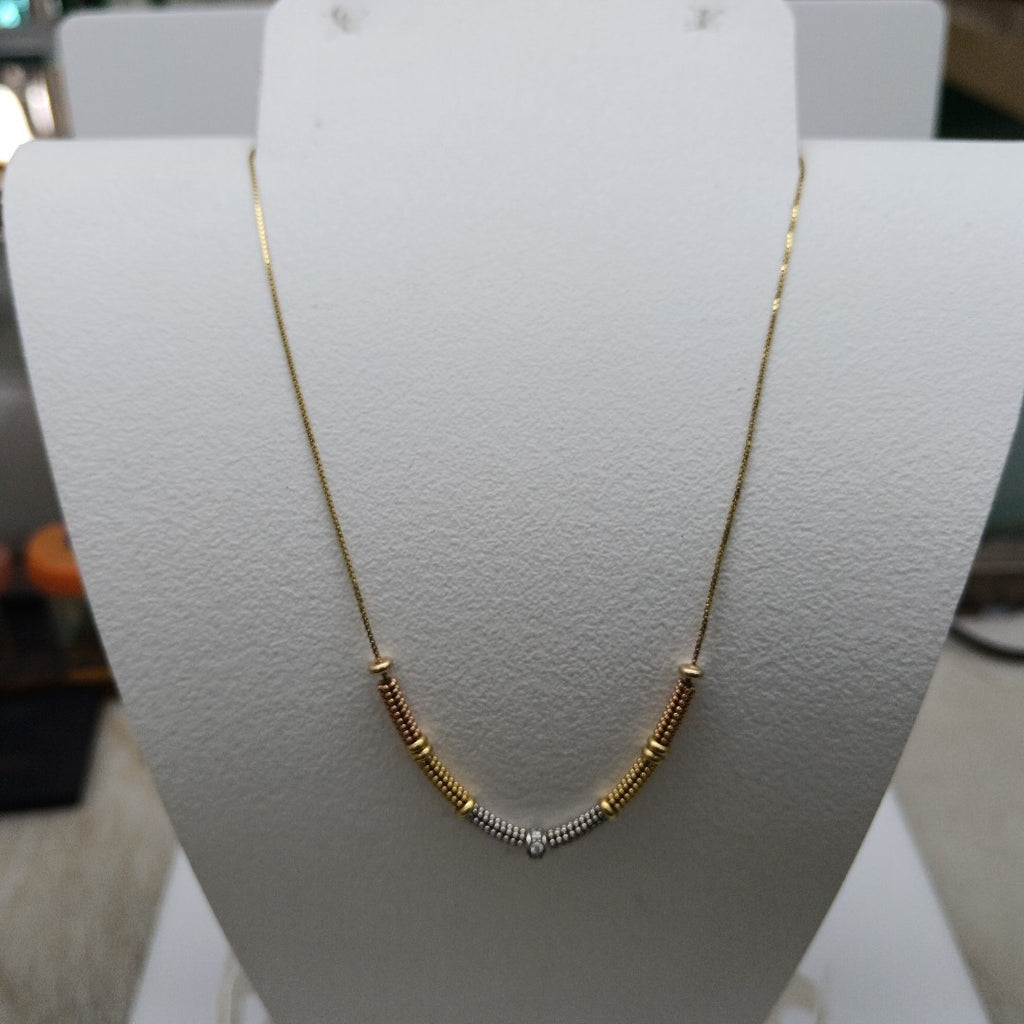 GARGANTILLA ORO, RODIADO 10 K 3.5 GRMS (SEMINUEVO)