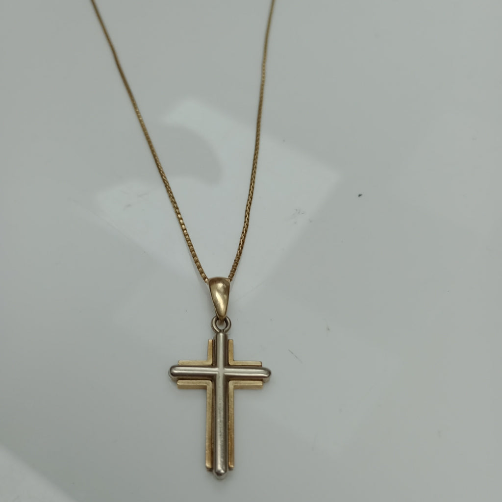 CADENA, CRUZ ORO 14 K 5.6 GRMS (SEMINUEVO)