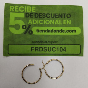ARRACADAS PAR ORO 14 K 2.2 GRMS (SEMINUEVO)