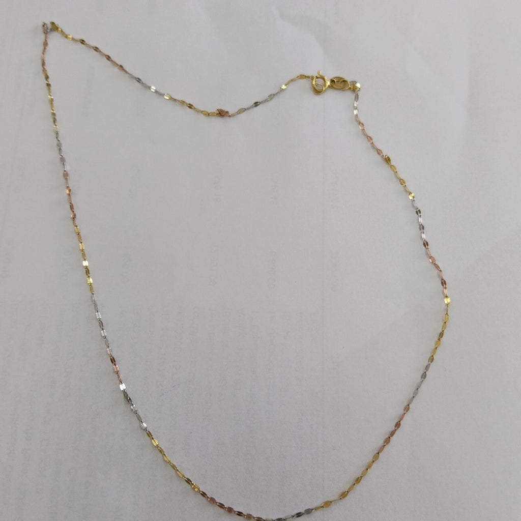 CADENA ORO, ORO COMBINADO 10 K 0.7 GRMS (SEMINUEVO)