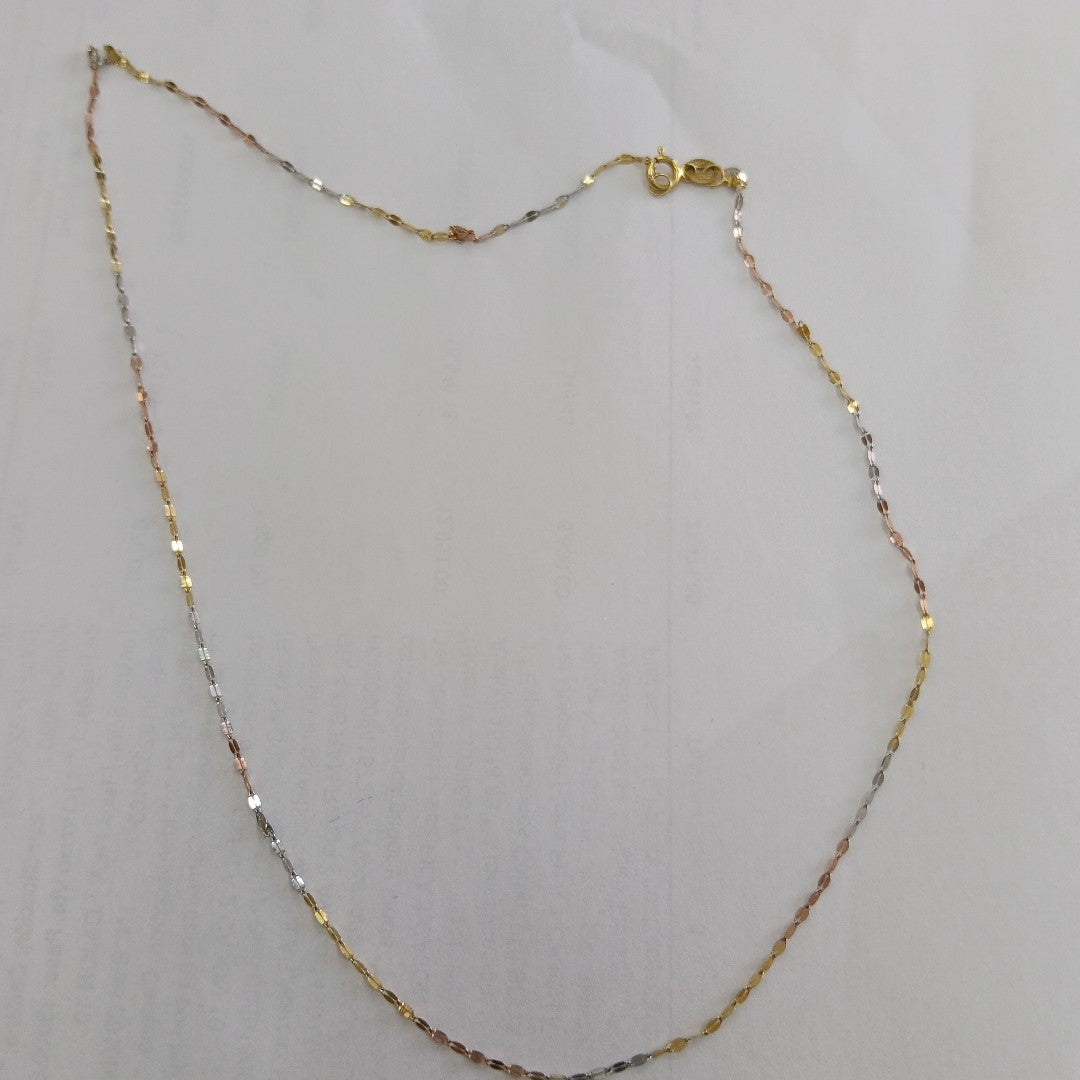 CADENA ORO, ORO COMBINADO 10 K 0.7 GRMS (SEMINUEVO)