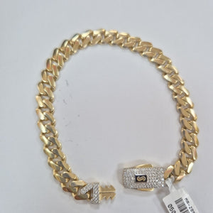 PULSERA CABALLERO MONACO ORO 14K 11.7 (NUEVO)
