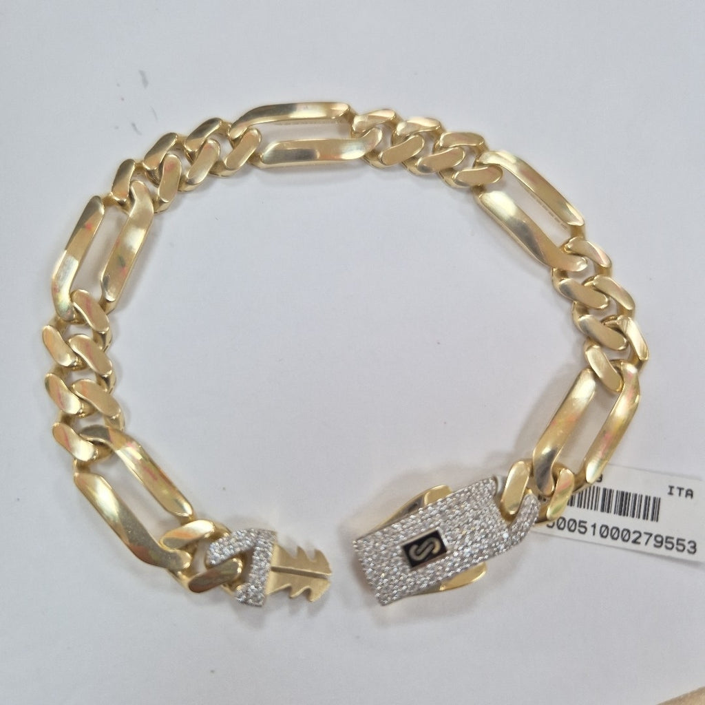 PULSERA CABALLERO MONACO ORO 14K 14.9 (NUEVO)