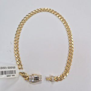 PULSERA CABALLERO MONACO ORO 14K 5.9 (NUEVO)