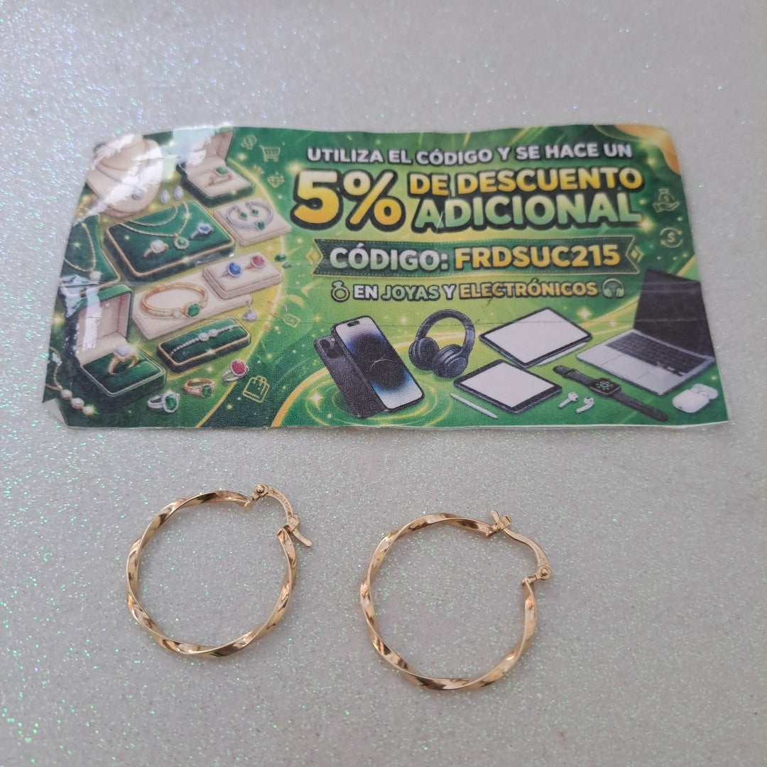 ARRACADAS PAR ORO 10 K 2,00 GRMS (SEMINUEVO)