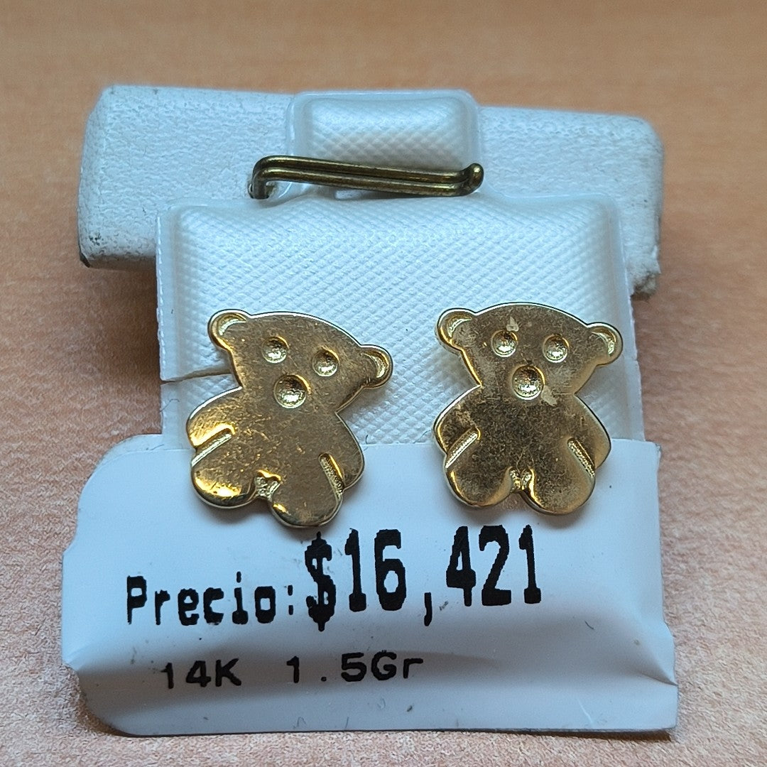 BROQUELES ORO 14K 1.5 (NUEVO)