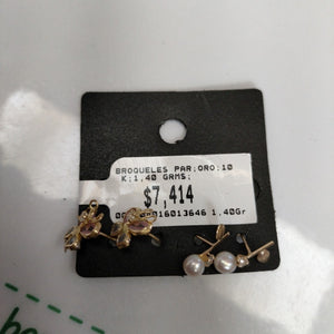BROQUELES PAR ORO 10 K 1,40 GRMS (SEMINUEVO)