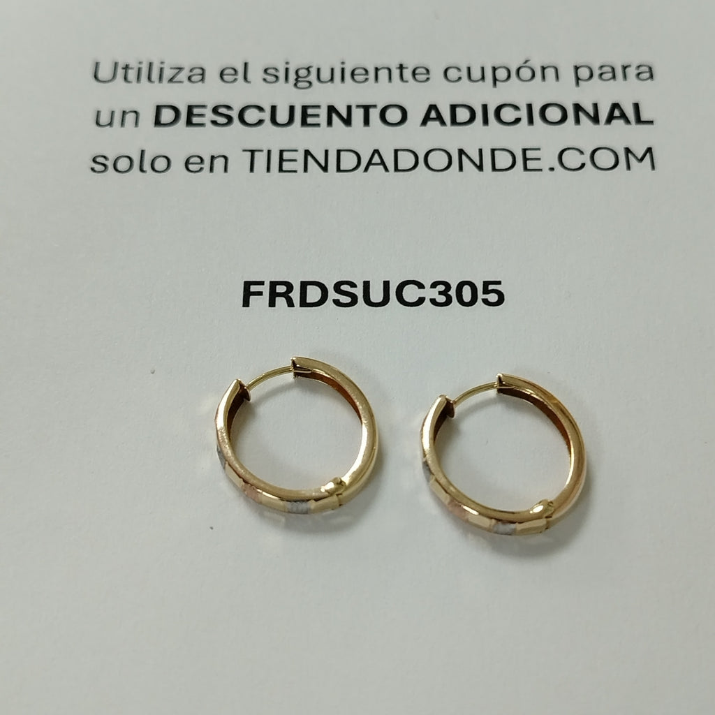 ARRACADAS PAR ORO 10 K 1.8 GRMS (SEMINUEVO)