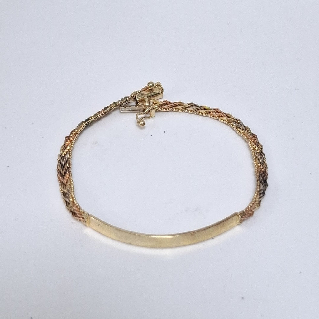 ESCLAVA ORO COMBINADO 14 K 8.9 GRMS (SEMINUEVO)