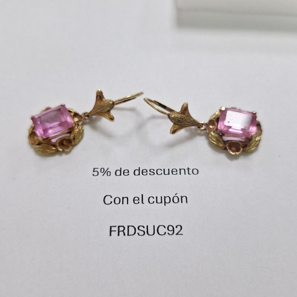 ARETES PAR ORO 14 K 8,20 GRMS (SEMINUEVO)