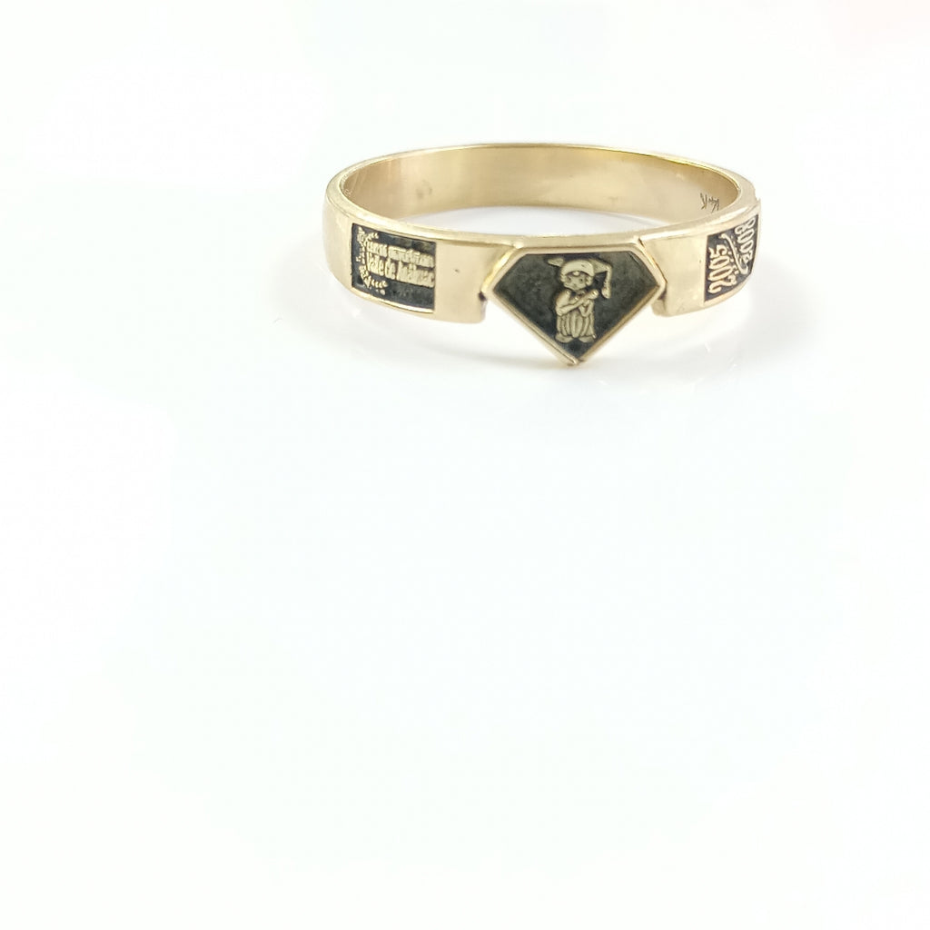 ANILLO DE GRADUACIÓN ORO 14 K 3.8 GRMS (SEMINUEVO)