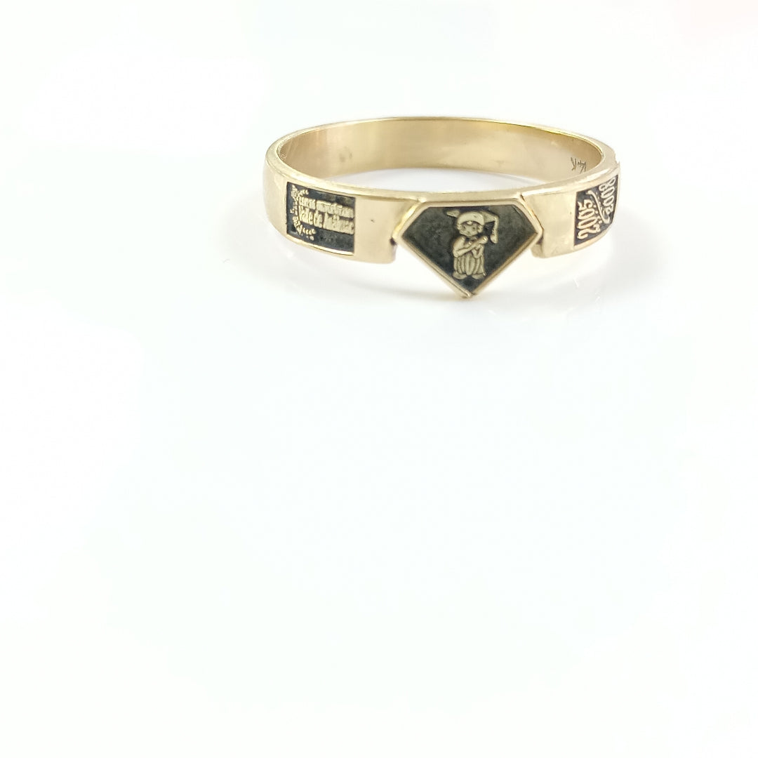 ANILLO DE GRADUACIÓN ORO 14 K 3.8 GRMS (SEMINUEVO)