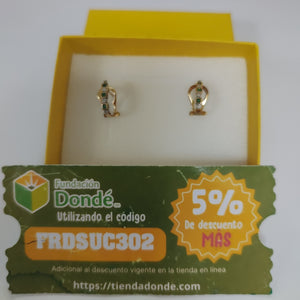 ARETES PAR ORO 14 K 2,10 GRMS (SEMINUEVO)