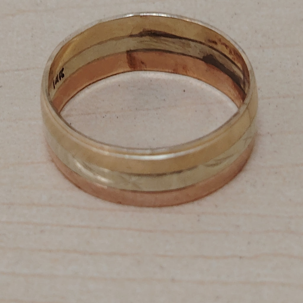 ANILLITO ORO COMBINADO 14 K 3,60 GRMS (SEMINUEVO)