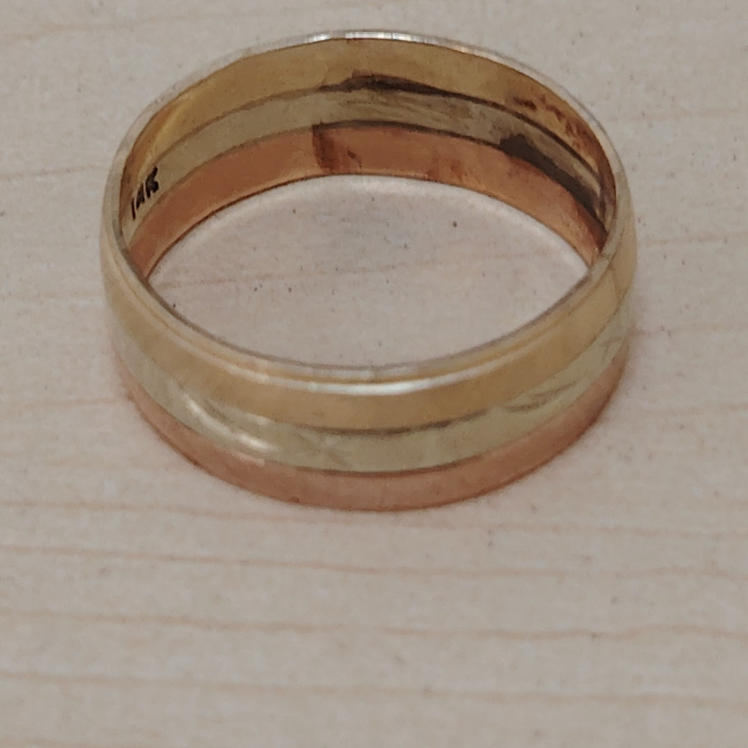 ANILLITO ORO COMBINADO 14 K 3,60 GRMS (SEMINUEVO)