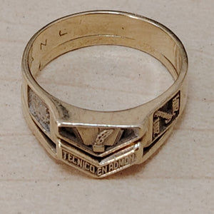 ANILLO DE GRADUACIÓN ORO 10 K 4.8 GRMS (SEMINUEVO)