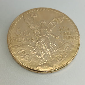 Moneda Centenario Cincuenta Pesos Oro Mexicano 21.6K