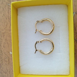 ARETES TEJIDO ARRACADAS CON DISEÑO 14K 2.7 GR (NUEVO)