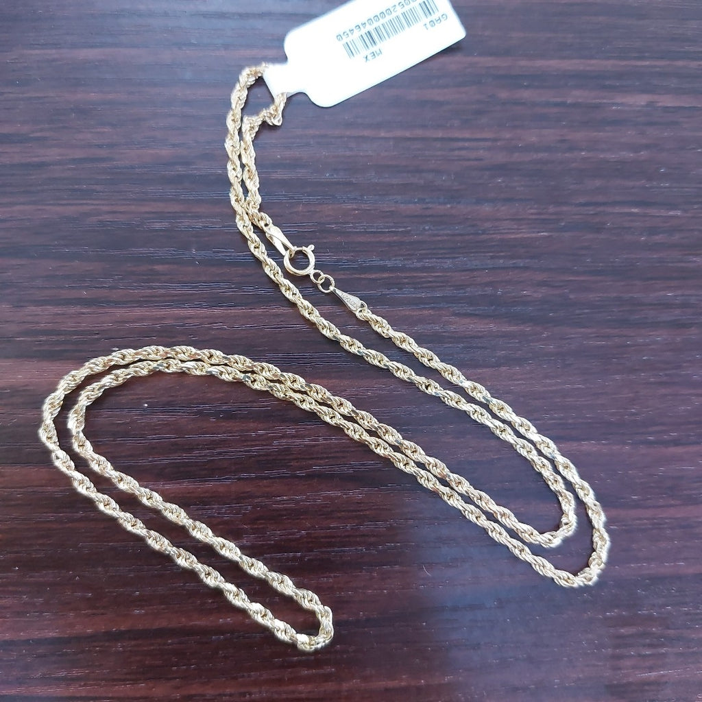 CADENA TEJIDO TORZAL 10K 55CM 9.5GR (NUEVO)