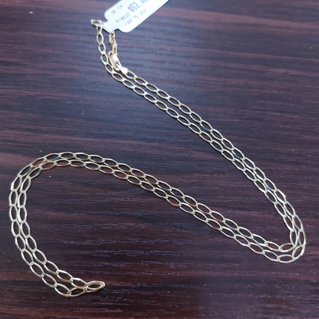 CADENA TEJIDO 3X1 DIAMANTADA 14K 60CM 5.2GR MPR060 (NUEVO)