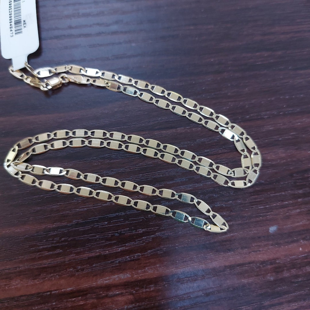 CADENA TEJIDO ESPEJO COMBINADO 10K 55CM 5.6GR (NUEVO)