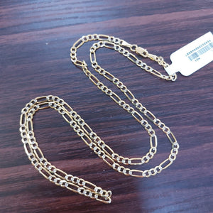 CADENA TEJIDO 3X1 DIAMANTADA 14K 60CM 8.8GR FDR08060 (NUEVO)