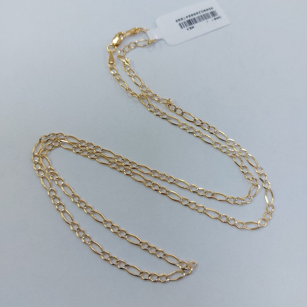 CADENA TEJIDO 3X1 DIAMANTADA 14K 55CM 5GR FPR060 (NUEVO)