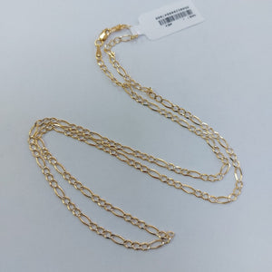 CADENA TEJIDO 3X1 DIAMANTADA 14K 55CM 5GR FPR060 (NUEVO)